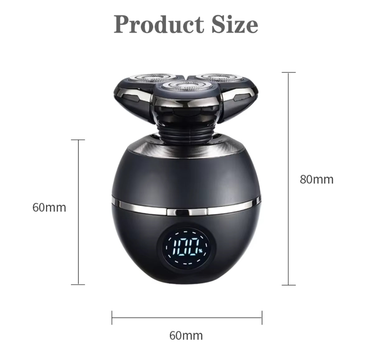 rasoir électrique à tête flottante 7D pour hommes, chargement USB, LCD, étanche, Portable, nez, oreille, tondeuse à cheveux .